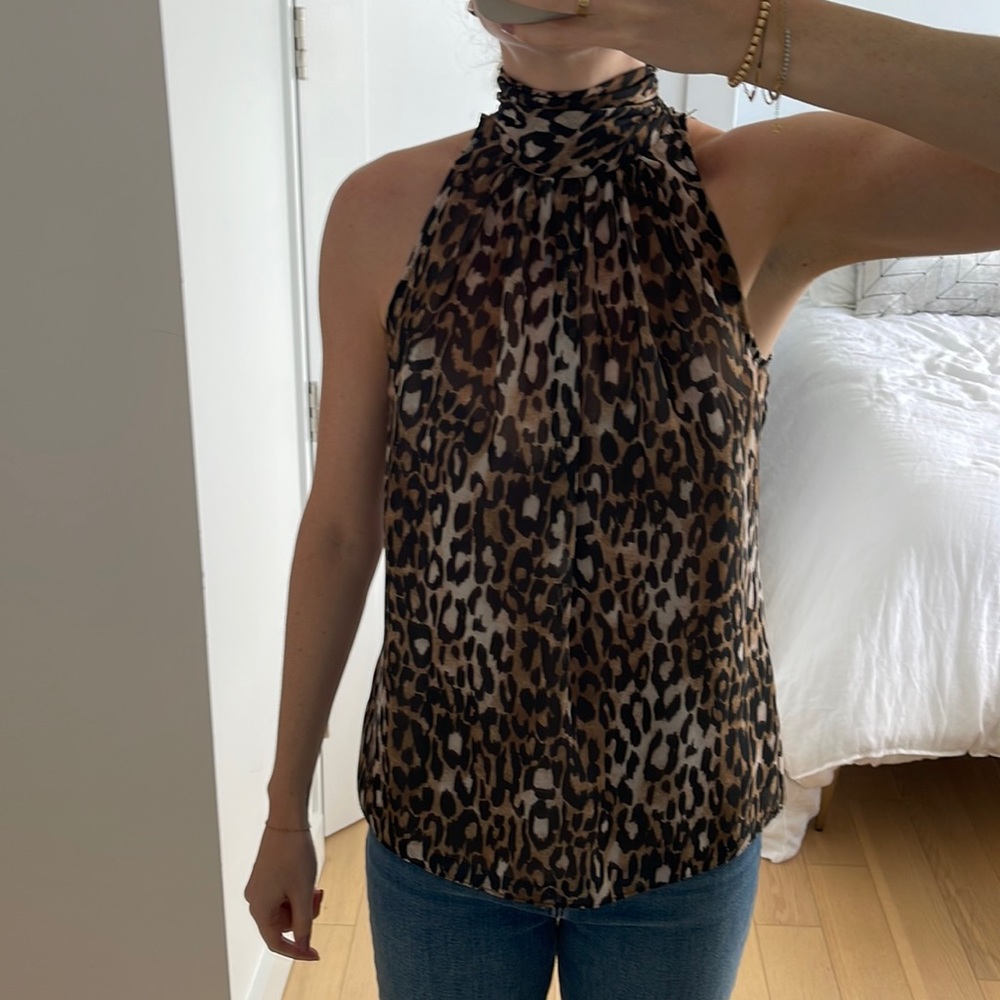 W by Worth Leopard Print Top - Size 2/XS